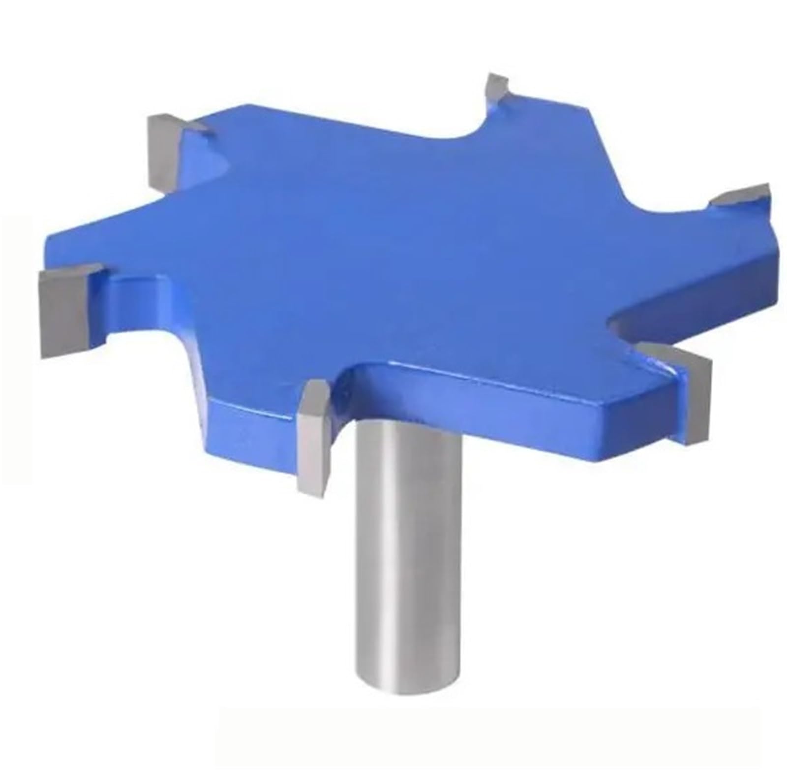 1 pz. Gambo da 1/2" 12 mm Fresa for scanalatura a T a 6 bordi for legno di qualità industriale,Grado industriale(12shankX65mmX10mm)
