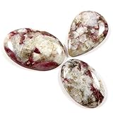Stein Form: oval, Birne Gems & jewelshub 89.75 CT natürlicher Edelstein Matrix Turmalin Rosa Mix Cabochon 3 PCS Großhandel