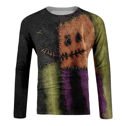 Mens Long Sleeve Shirts Casual Gradient Color Loose Pullover Graphic Tee Shirts Fall Fashion Athletic Sweatshirts2