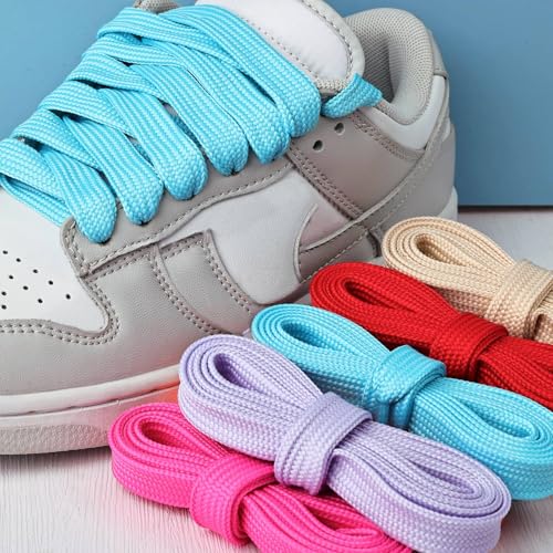 Image of Olukssck 2 Paris Fat Shoe Laces for Sneakers, 5 /8 inch Wide Athletic Shoelaces