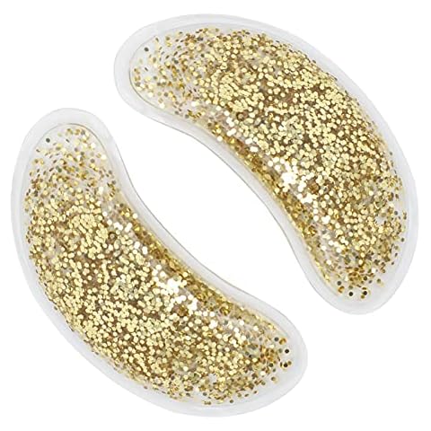 Eye Gel Ice Pack Cooling Warming Eye Masks Eye Cold Hot Compress Gel Pack, Glitter Sequins Reusable Gel Beads Ice Pack, Eye Cover Ice Pack for Dark Circle(#1) Cover