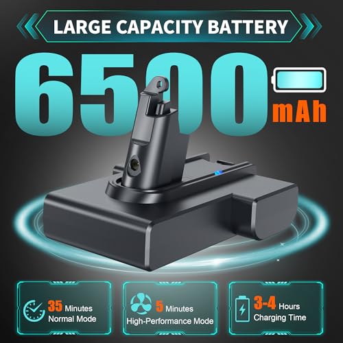 Image of Premium 21.6V 8.0Ah V6 Battery Replacement Compatible with Dyson V6 Vacuum, Upgraded Li-ion Battery DC58 DC59 DC61 DC62 SV03 SV04 SV05 SV09 for V6 Absolute Animal Motorhead Handheld Cleaner