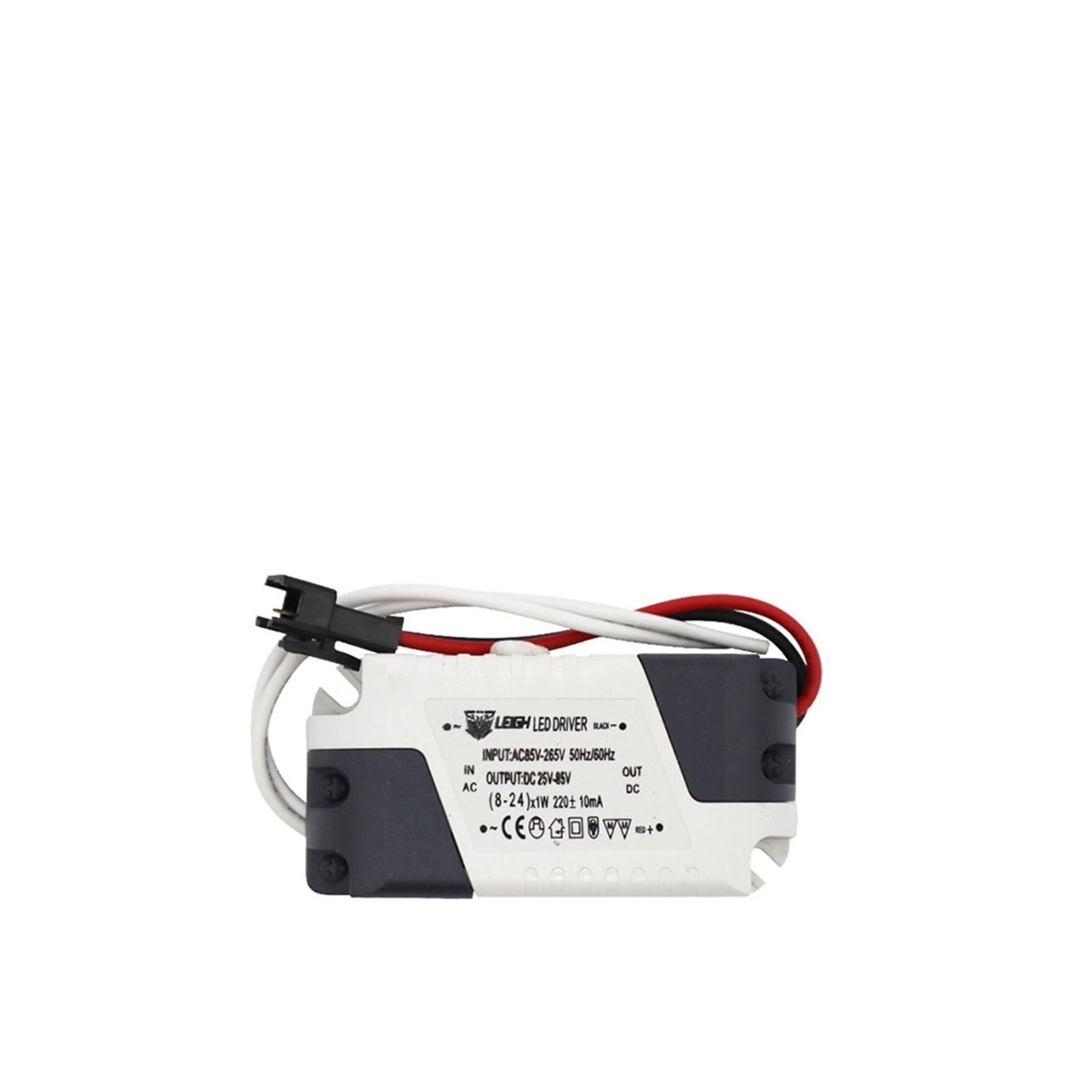 ZUOAHBDT LED Driver Constant Current Driver AC220-240V 8-24W 25-80V 300mA Multicolor LED Ring Ceiling Lamps(Black)