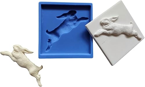 Rabbit bunny tile mold, Silicone mould, bunny applique, concrete mold, cement mold, vintage tiles