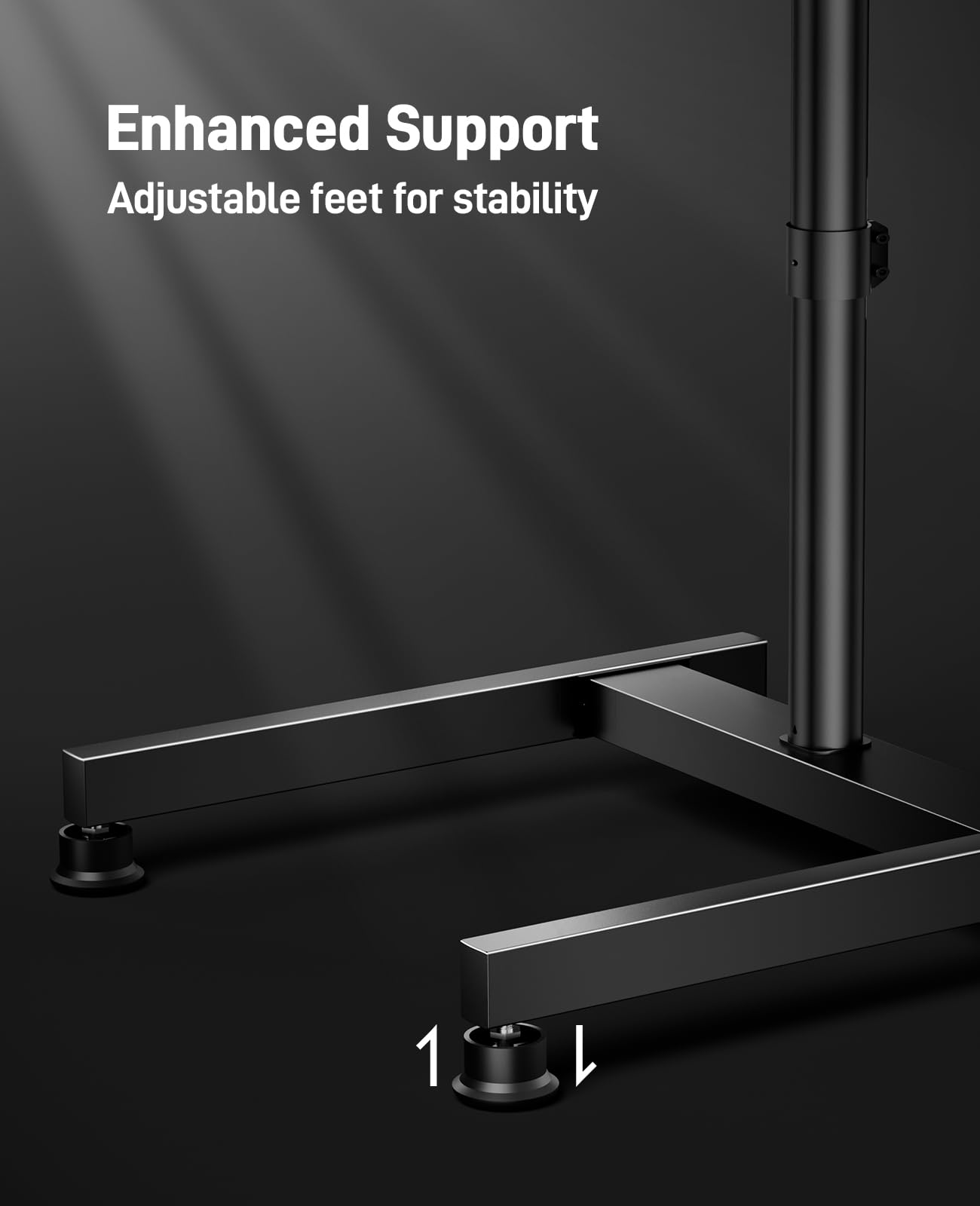 Supporto TV per schermi da 26 a 55 pollici fino a 25 kg, altezza regolabile con supporto VESA 300 x 300