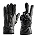 FAMY Mens Touch Screen Warm Gloves Winter Touch Screen Gloves Cold Weather Gloves (Black2)