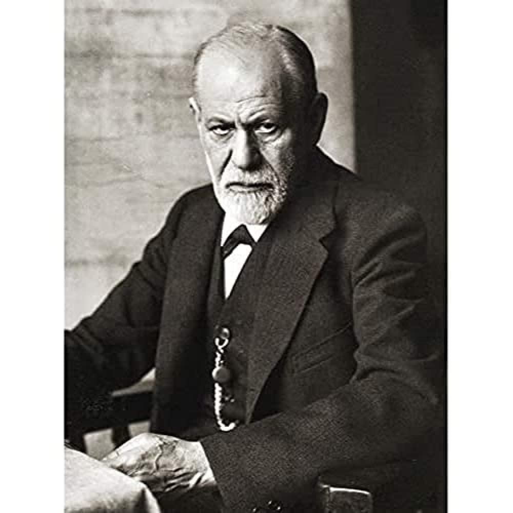 Portrait Psychoanalyst Neurologist Sigmund Freud Photo Art Print Canvas Premium Wall Decor Poster Mural