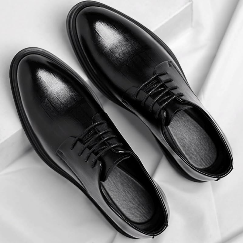 Men's Classic Lace-up Formal Oxfords Lug Sole Non-Slip Platform Business Work Dress Shoes Men's Business Office Wedding Formal Modern Oxford2