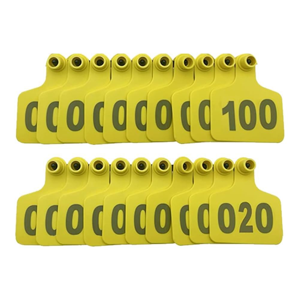 marchi auricolari, 100pcs Marcatore Auricolare Bovino Numerato 401-500 Blu
