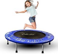 ترامبولين صغير للياقة البدنية مقاس 1.02 م للبالغين والأطفال، ترامبولين صغير الحجم للتمرين للأنشطة في الأماكن الداخلية والخارجية أقصى وزن 150 كجم