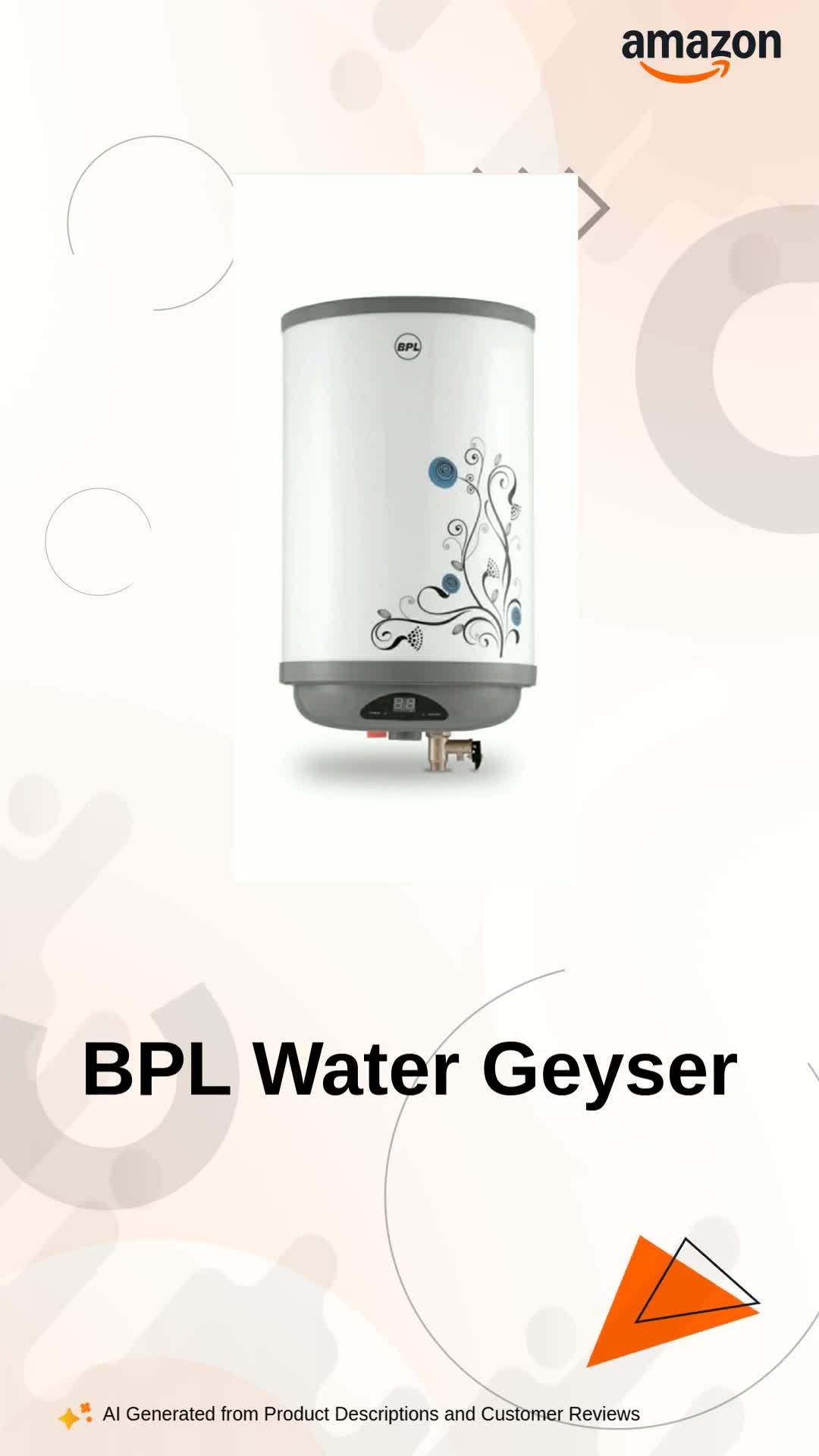 Watch BPL Water Geyser on Amazon Live