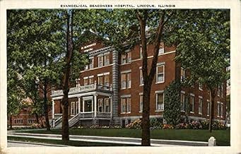Evangelical Deaconess Hospital Lincoln, Illinois IL Original Antique Postcard
