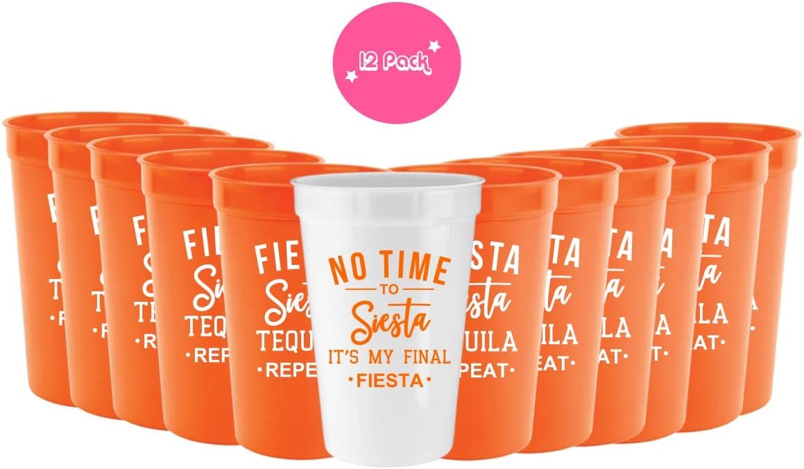 Bach Bride Final Fiesta Bachelorette Party Cups Fiesta Party Decorations Includes 12 Cinco de Mayo party Cup