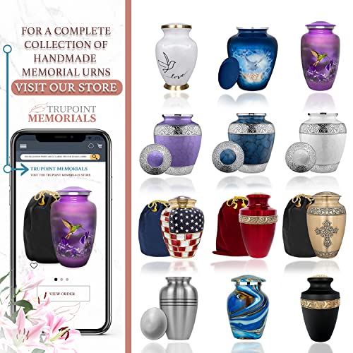Trupoint Memorials Cremation Urns For Human Ashes - Decorative Urns, Urns For Human Ashes Female & Male, Urns For Ashes Adult Female, Funeral Urns - Light Pink, Large #TOP3