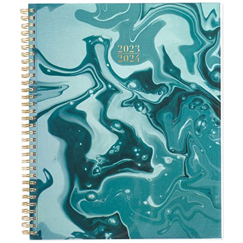 Cambridge 2023-2024 Academic Planner, Weekly & Monthly, 8-1/2" X 11", Large, Monthly Tabs, Pocket, Flexible Cover, Customizable, Acrylic Pour (1667-901A) #TOP23