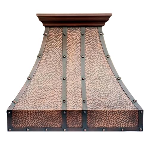 CT Copper Tailor Copper Vent Hood Wall Mount,48'' W,36''H, 1150