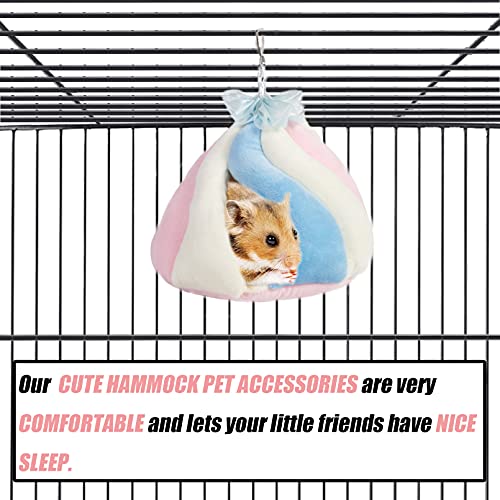 Tfwadmx Hamster Warm Bed ,Small Animal Hammock Cotton Sleeping Nest Plush Hut Hideout Cave Hanging Cage Toy For Dwarf Mice Rat Sugar Glider Gerbil . #TOP4