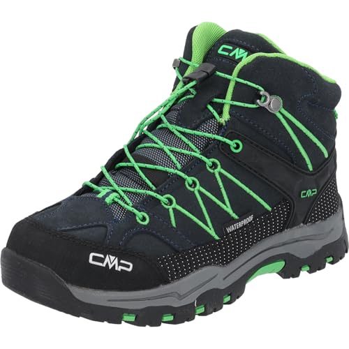 CMP Unisex Kinder Kids Rigel Mid Shoe Wp Trekking Wanderstiefel, B Blue Gecko, 33 EU