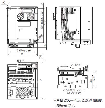 Amazon.co.jp: 東芝産業機器システム 汎用インバータ VF-S15 三相200V
