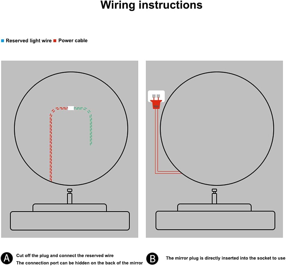 ステンレススチール製壁掛けミラーキャビネット、タッチボタン付き防曇