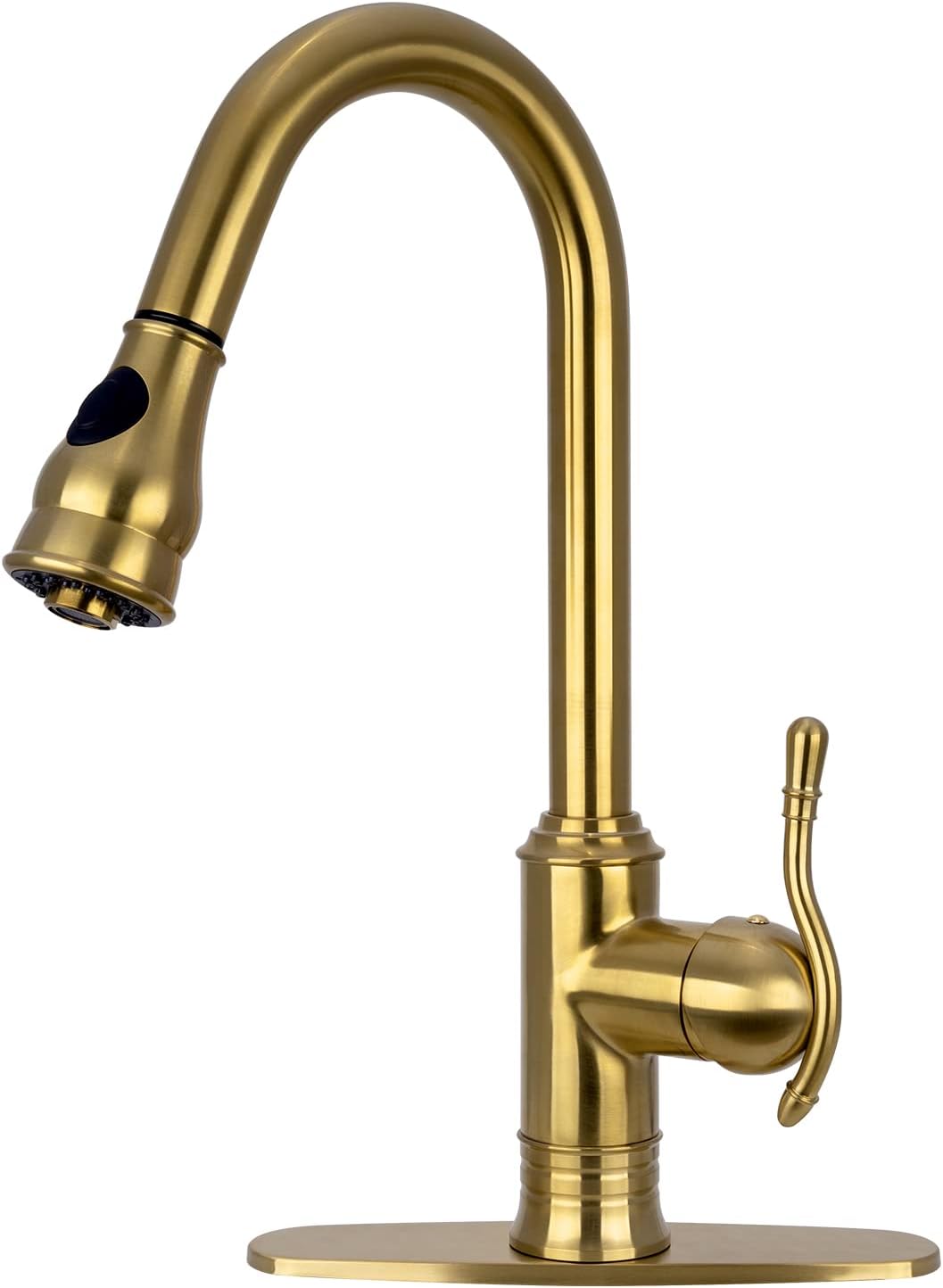 Akicon Single-Hole Pull-Down Sprayer Copper Kitchen Sink Faucet Single Handle (Antique Copper)