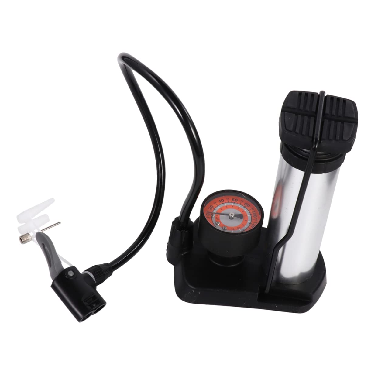 Garneck High-Pressure Foot Pump Bike Tire Floor Pump Inflates Bicycles Motorcycles Swimming Rings Balls (1x)