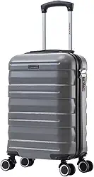 Mala de Viagem Bordo 8kg Allabard ANAC Regulamentada Avião Medidas Aceitas Voos Rodinhas 360° Removíveis (P045 Cinza)