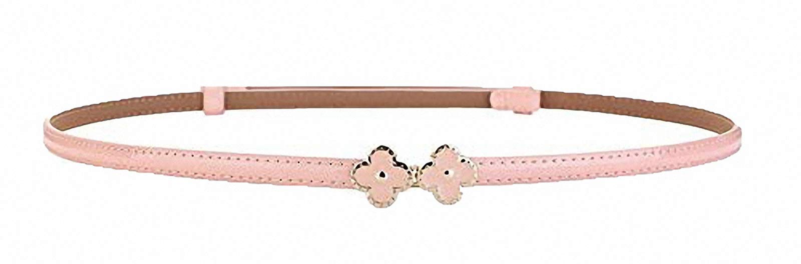 Women Skinny Leather Belt for Dress Adjustable Elastic Thin Cinch Waist with Alloy Buckle for Ladies Wedding Dress Decoration