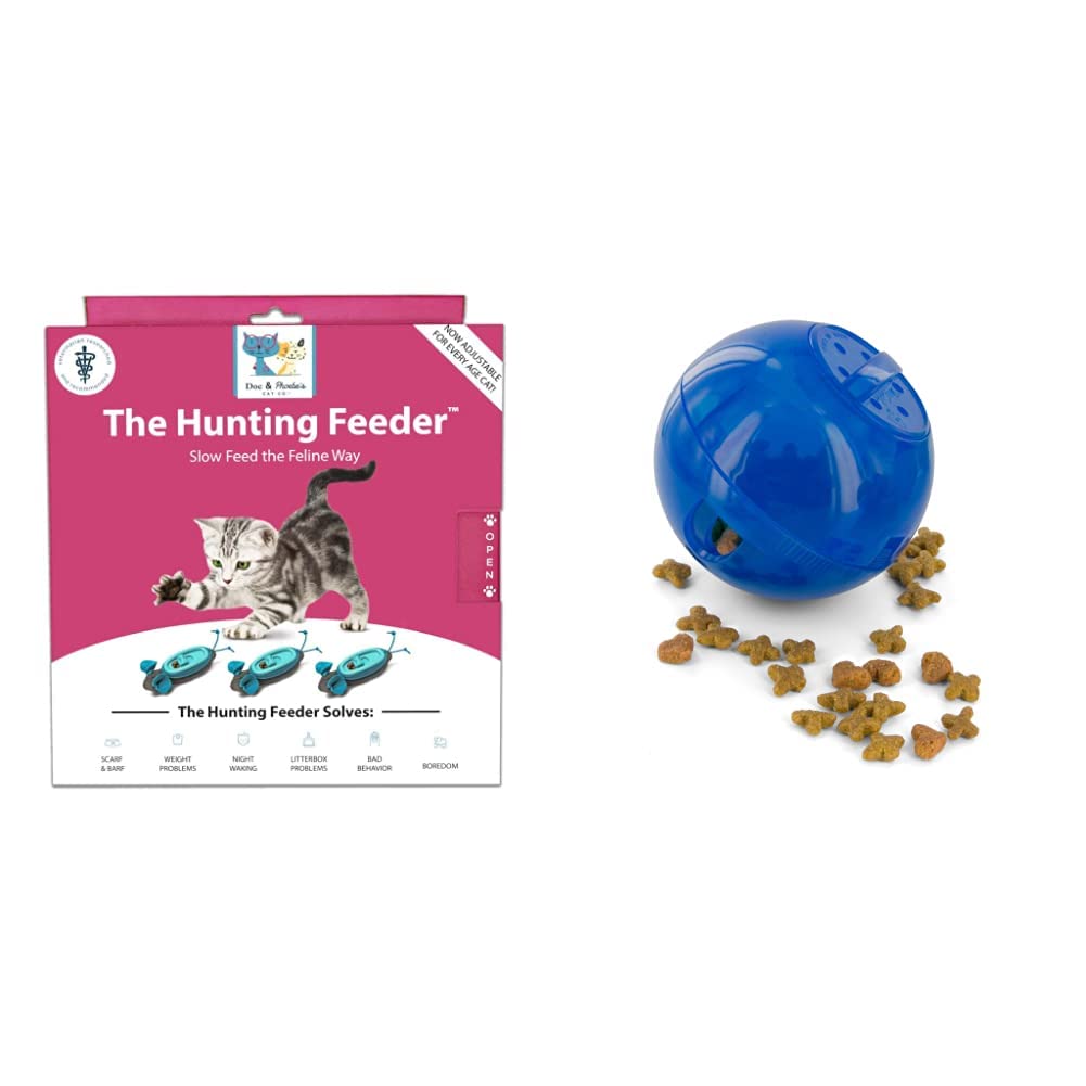 Ethical Pet Cat Feeders (Pack of 3) and PetSafe SlimCat Meal Dispensing Cat Toy
