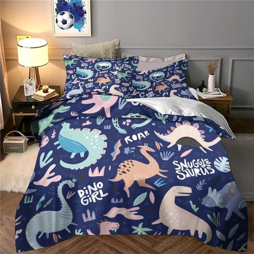 Linge de lit microfibre dinosaure housse de couette super king douce