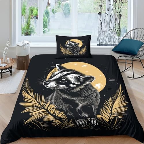 Housse de couette chat 3D facile d'entretien en microfibre lit simple - 2