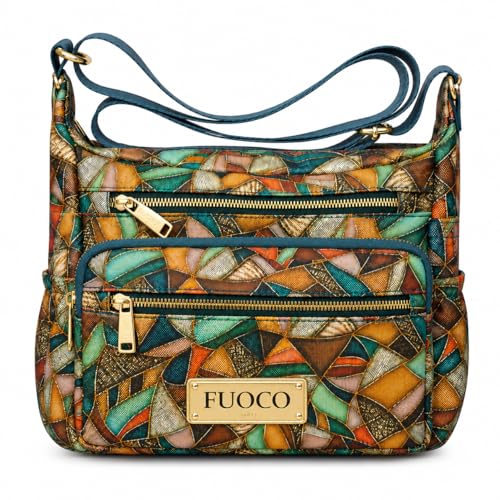 Image of FUOCO Purse for Women Handbag| Office Shoulder Laptop Bag, College & Shopping | Stylish PU Vegan Leather Sling with Zipper | Big Side Bag | Everyday Travel Tote Party Purse