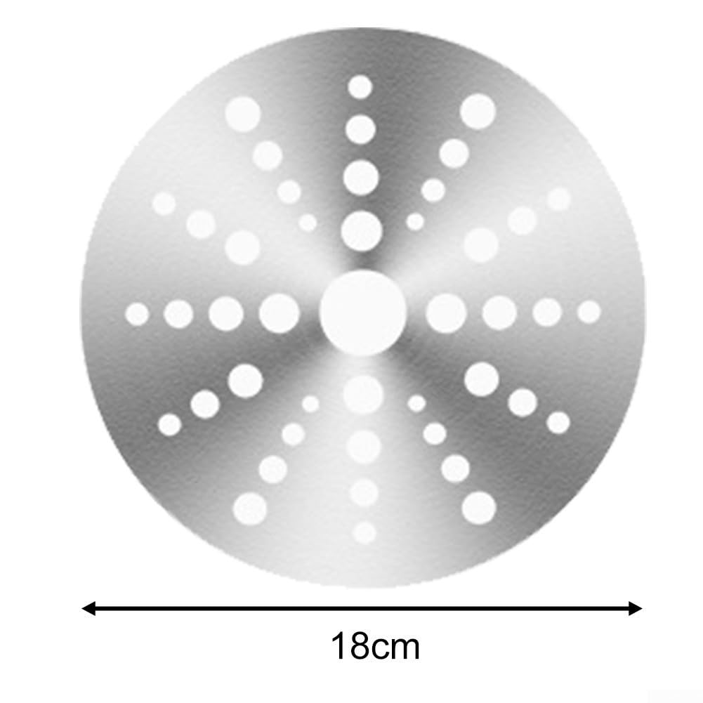Piastra adattatore a disco per diffusore di calore a induzione, in acciaio inox, per convertire pentole di vetro in piano cottura a induzione (18 cm)