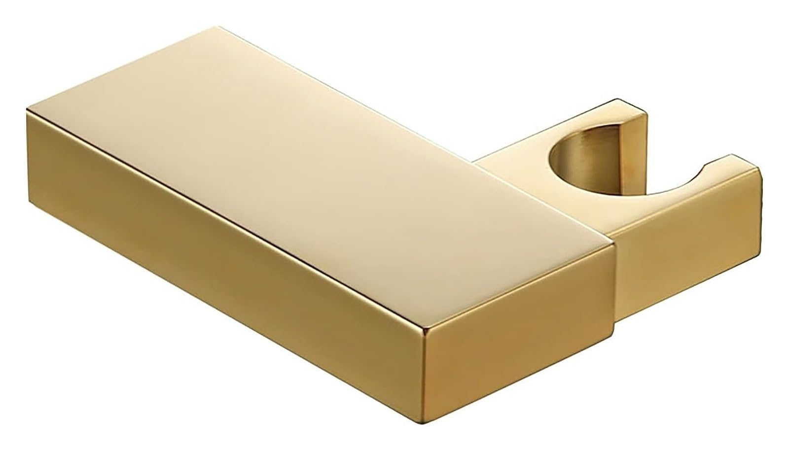 Shower Head Brackets, Rotatable Square Wall Mount Brass Shower Wand Holder, Gold