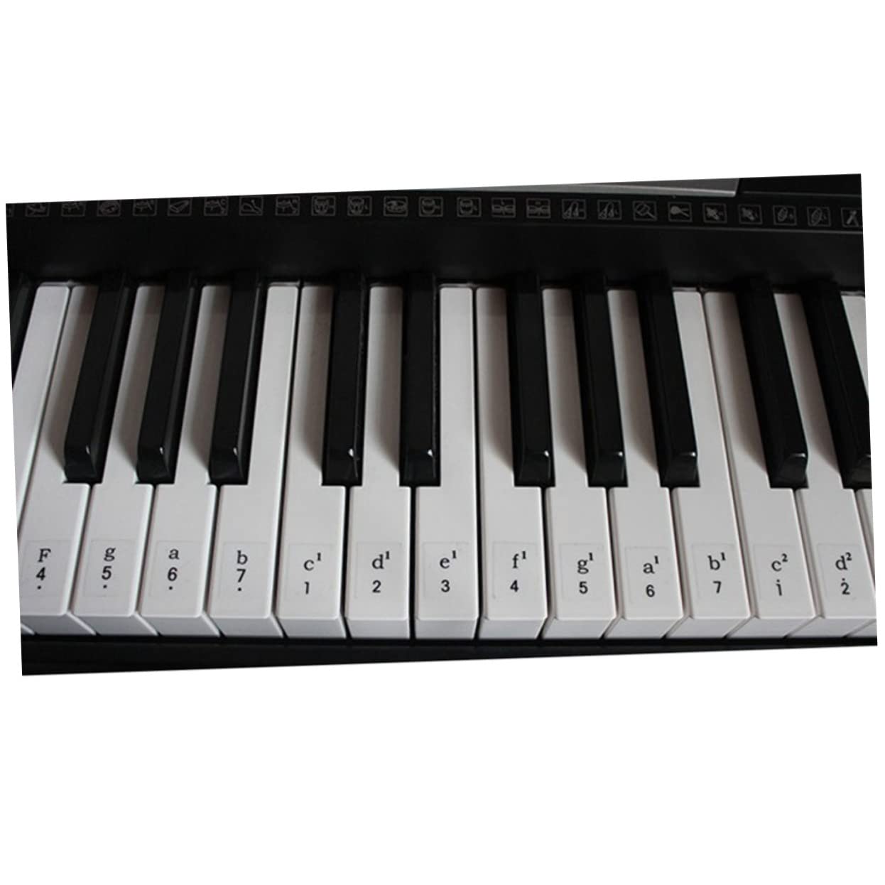 Totority 3 Pcs Keyboard Piano Stickers Musical Notation for 61/54/49 Keys Easy to Apply Durable Stickers for Piano Learning