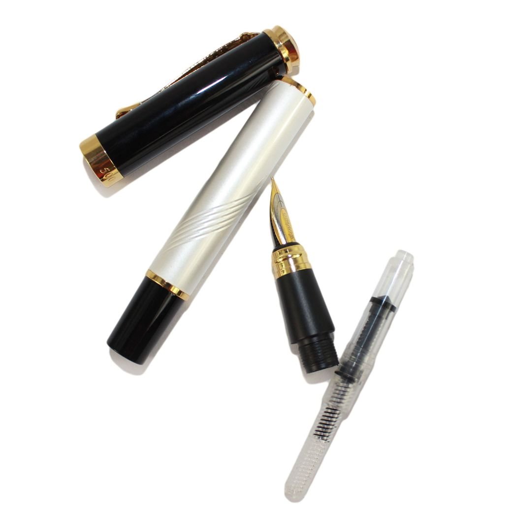 Più Nobile Jinhao Penna A Sfera Scacchiera 500 - Design Nero E Oro Con Clip In Acciaio Inossidabile