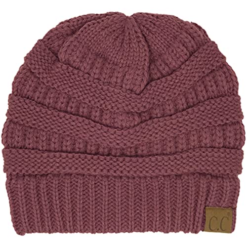 Image of Hatsandscarf CC Exclusives Solid Color Beanie Tail Hat for Adult (MB-20A)
