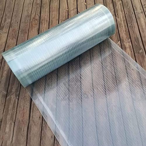 Hoja de policarbonato transparente para techos, paneles de aislamiento térmico de 0,8 mm para invernadero, cochera y toldo, protección UV, fácil de doblar y cortar (ancho x largo): 0,7 x 2 m