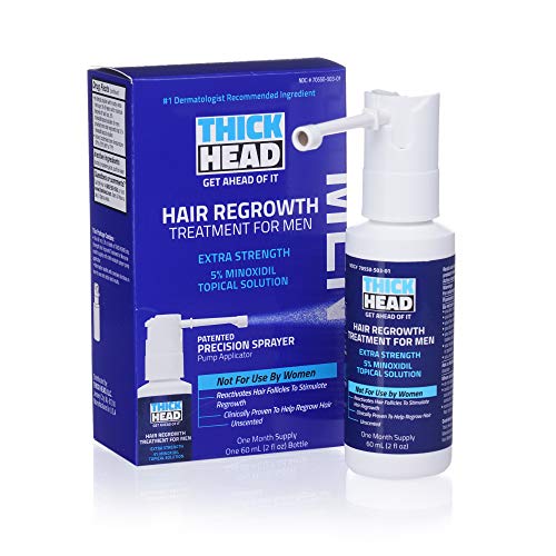 THICK HEAD - Hair Regrowth Treatment for Men, Extra Strength 5% Minoxidil, 2 Fl Oz, 30 Day Supply