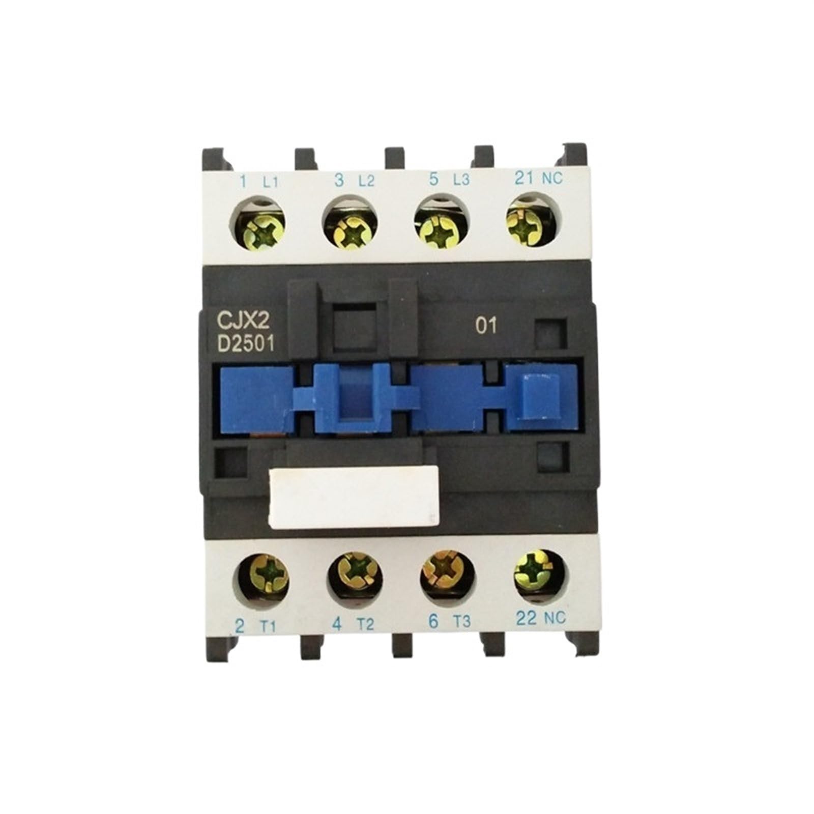 Contactor de CA CJX2-2501 trifásico de 25A y bobina de 24V para carril DIN 7