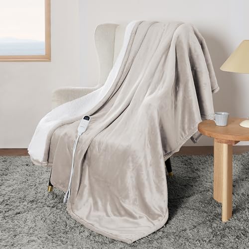 Photo 1 of Bedsure Heated Blanket Electric Throw - Soft Flannel Electric Blanket