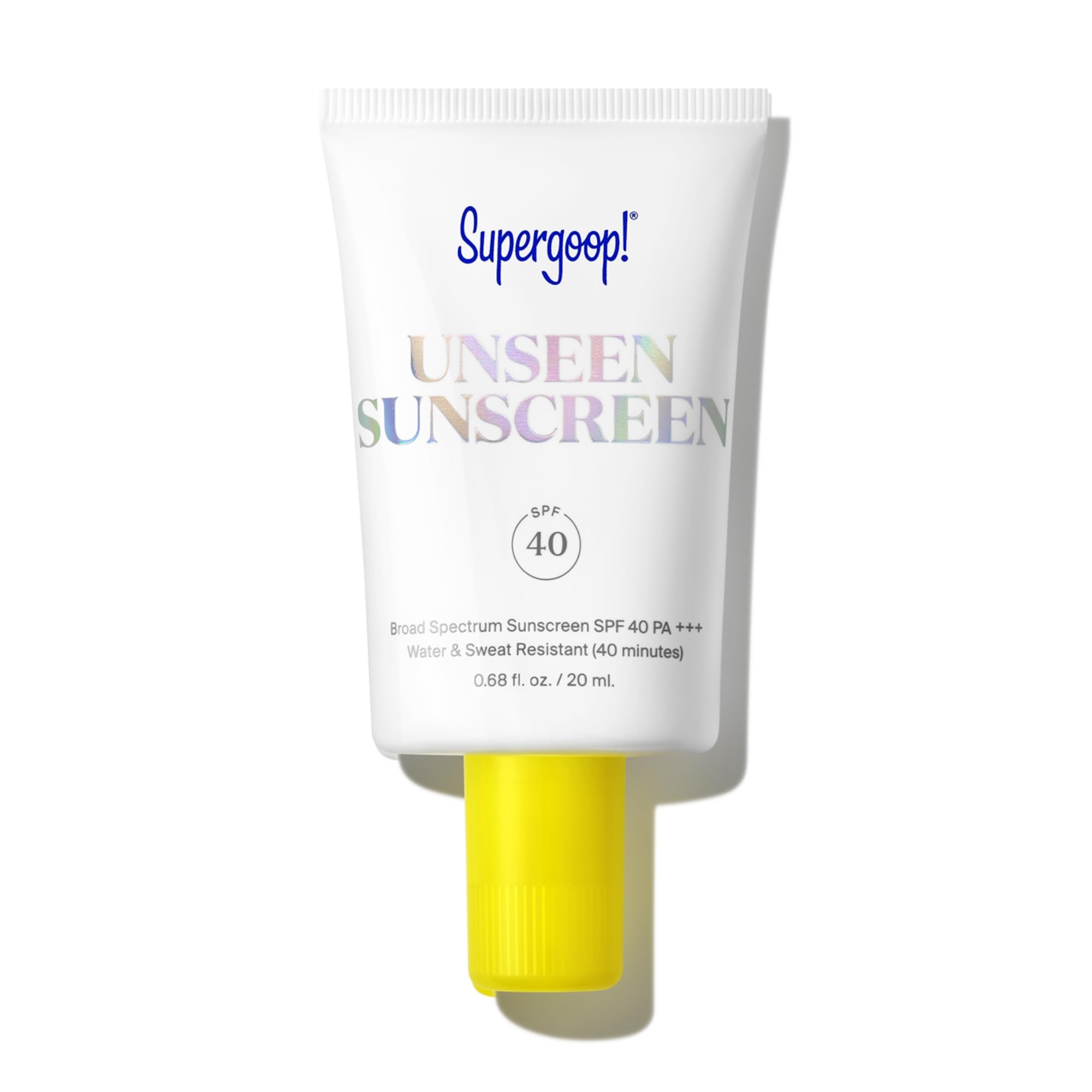 Supergoop! Unseen Sunscreen - SPF 40 - Clear & Invisible Face Sunscreen + Broad Spectrum + Makeup-Gripping Primer - Weightless, Scentless, Oil Free -