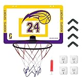 Tkekruh Mini Basketballkorb Kinder,Kinder Basketballkorb Fürs Zimmer,Mini-Korb Und Ball,Faltbarer Basketball-Board Mit Klebehakenl,Für Tür,Indoor-Spiele