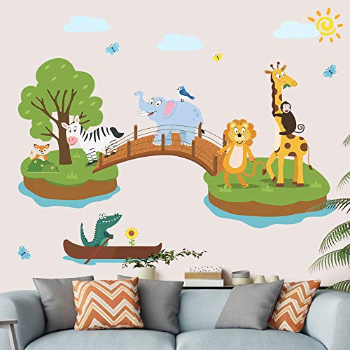 Vinilos decorativos removibles 3D animales selva gigante miniatura 7