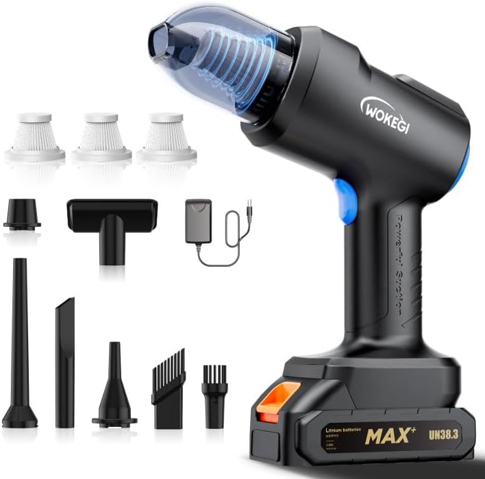 22000PA High Power Cordless Car Vacuum,4 in 1 Handheld Vacuum Cleaner Wireless,Car Vacuum Cleaner with 180W brushless Motor,Fast Charging Vacuum Cleaning for Car,Home,Office,Pet