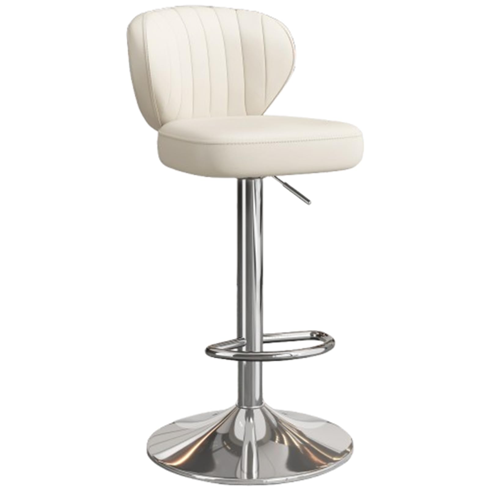 NHDVDVAV Modern Swivel Bar Stools with Backrest and Footrest,Leather Upholstered Counter Height Barstools,Chairs for Bar, Counter, Kitchen and Home,N