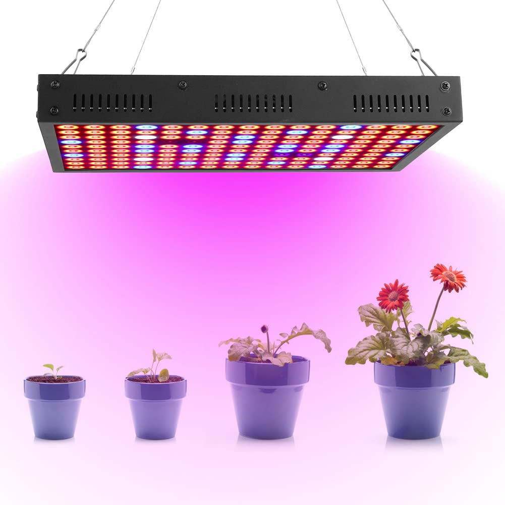 Haofy Luz LED de Cultivo de 1200W, Lámpara de Relleno de Luz Solar de Espectro Completo para Plantas de Interior de Invernadero, Flores Vegetales con Ventiladores Duales, 150 Uds. (Enchufe de la UE)