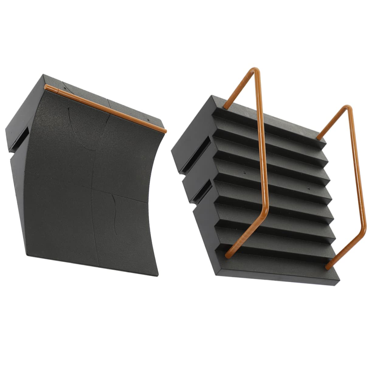 Toyvian 2pezzi Rampe Finger Skateboard in Plastico Nero per Skateboard Lovers e Kids, Accessori per Ostacoli e Pista, per Back To School Party