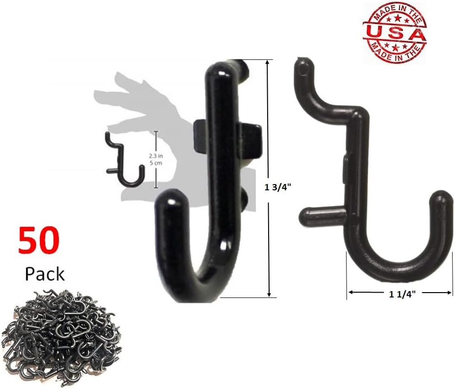 WallPeg Pegboard Hooks Garage Organization - Kit (PH-2) Pegboard Hooks Tool Organizer Garage Storage Shop Office Home Crafts