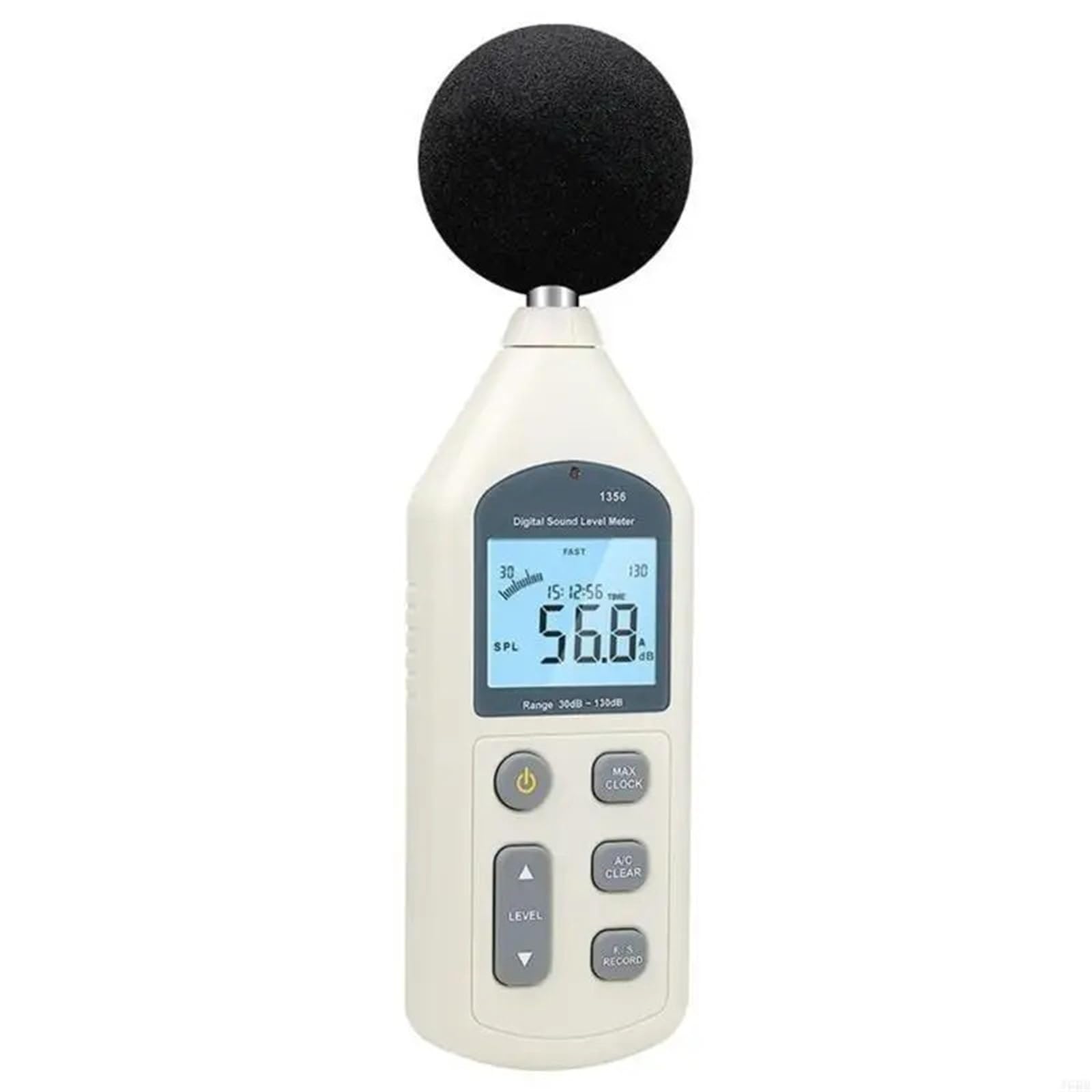Decibel Meter, 30-130dB Decibel Meter SPL Tester Backlit Screen Handheld Noise Meter